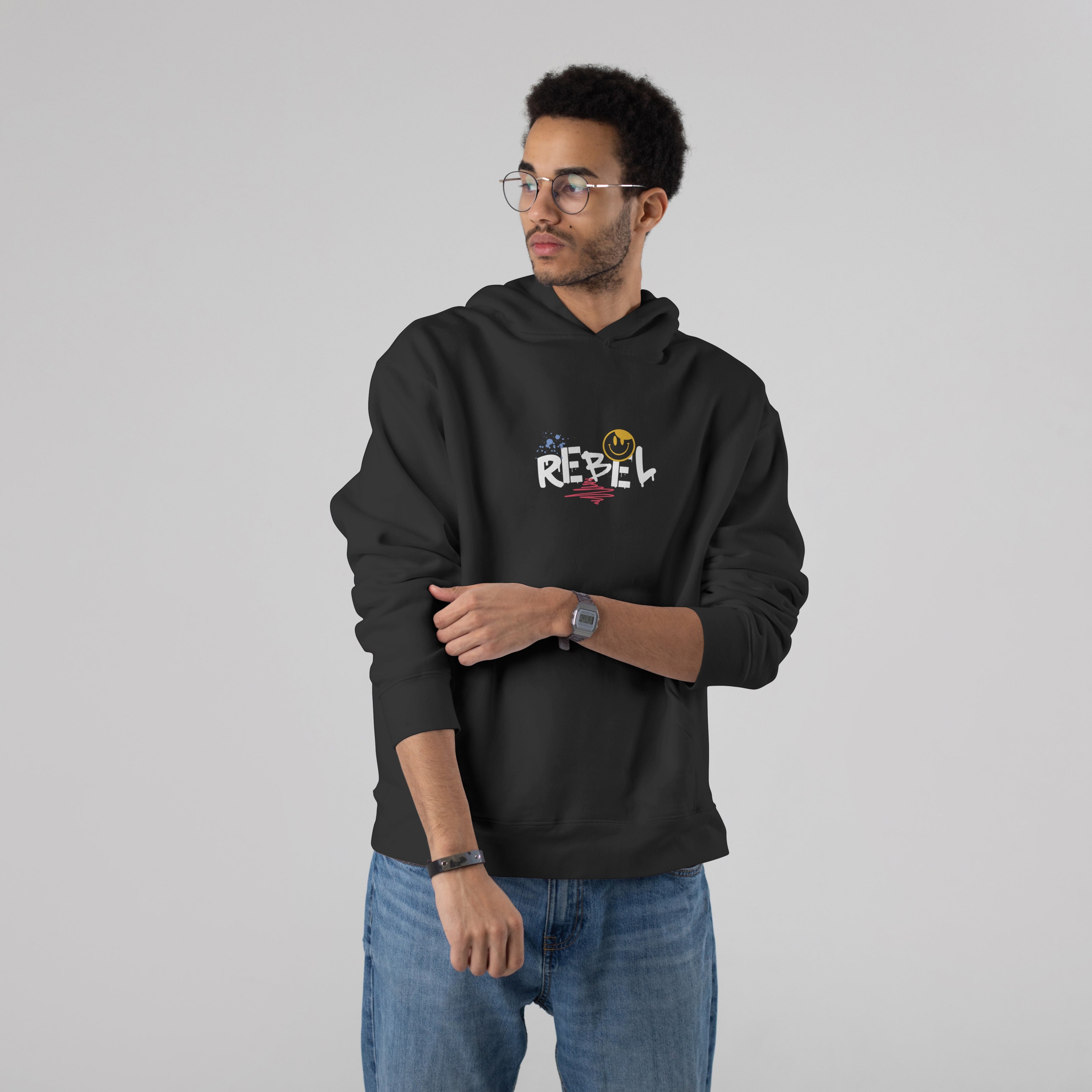 REBEL Premium Oversize Hoodie (Black)