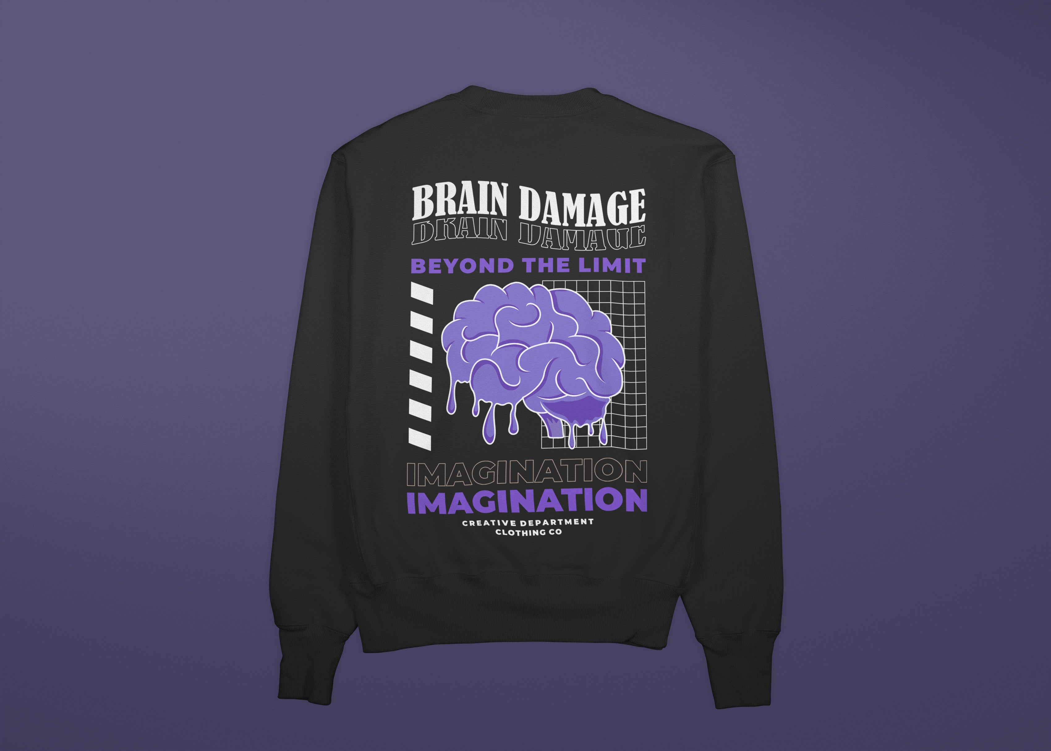 BRAIN DAMAGE Premium Sweatshirt (Black)