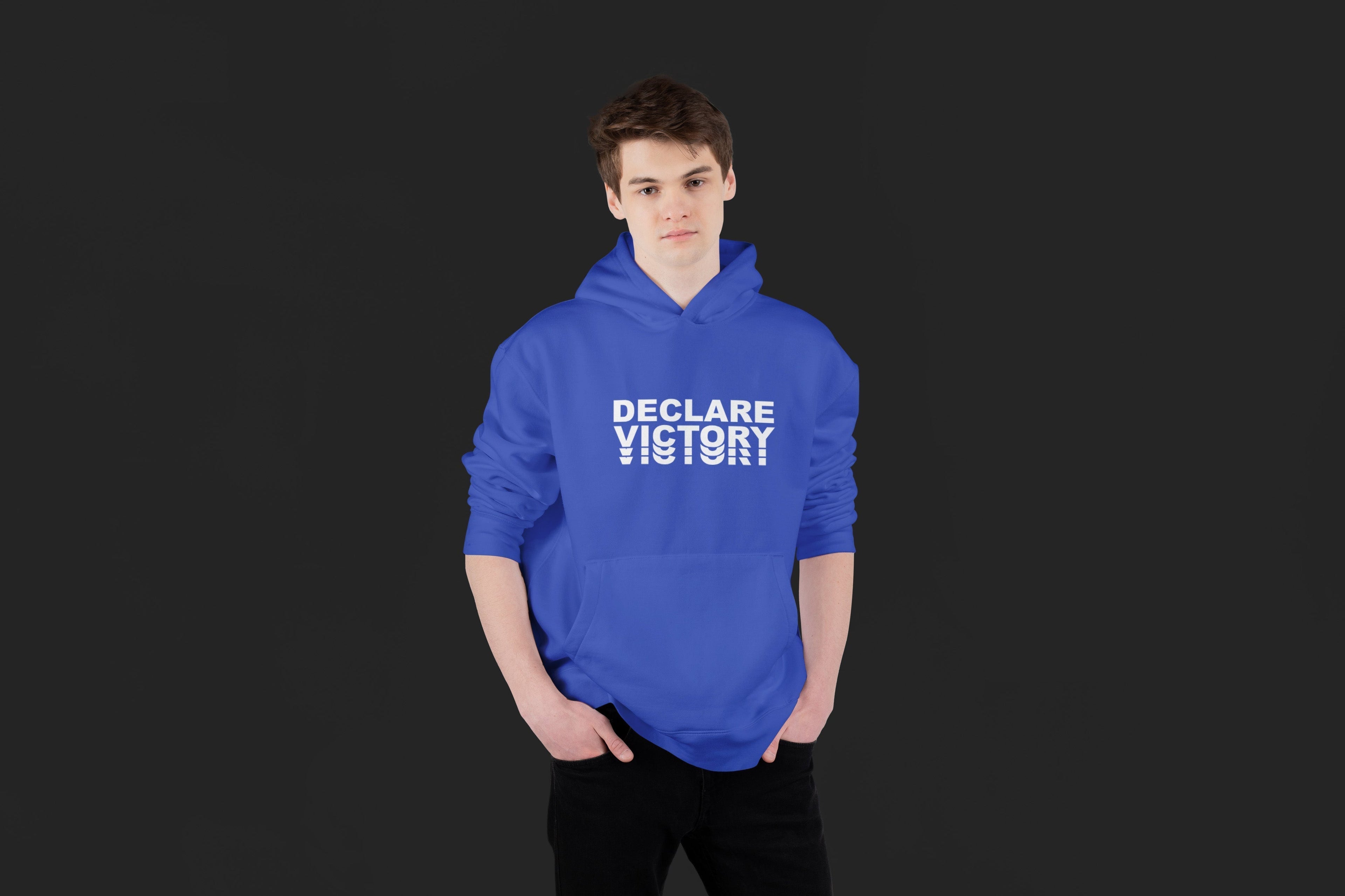 DECLARE VICTORY Ultra Premium Oversize Hoodie 350 GSM (Roya Blue)