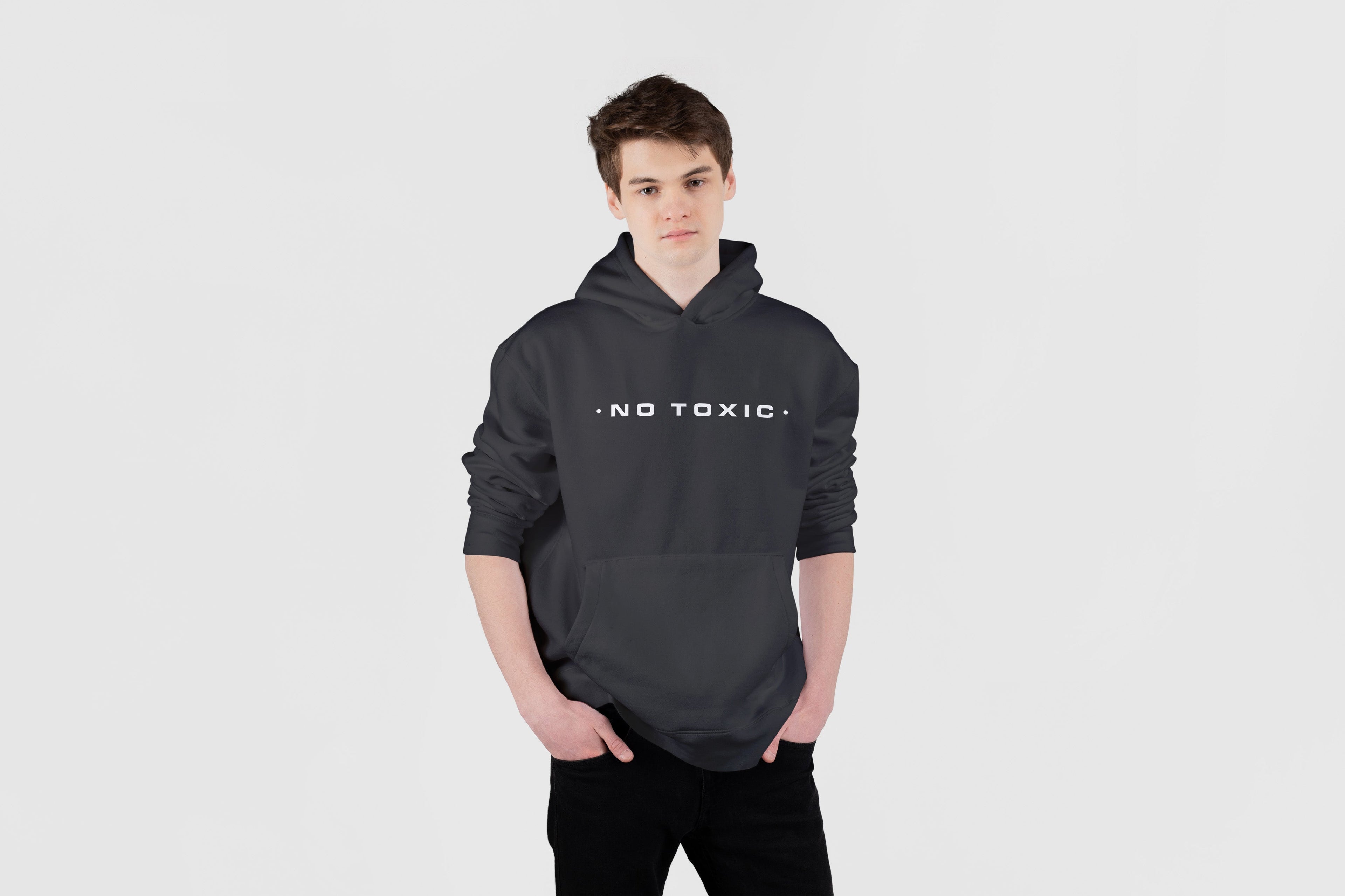 NO TOXIC Ultra Premium Oversize Hoodie 350 GSM (Black)
