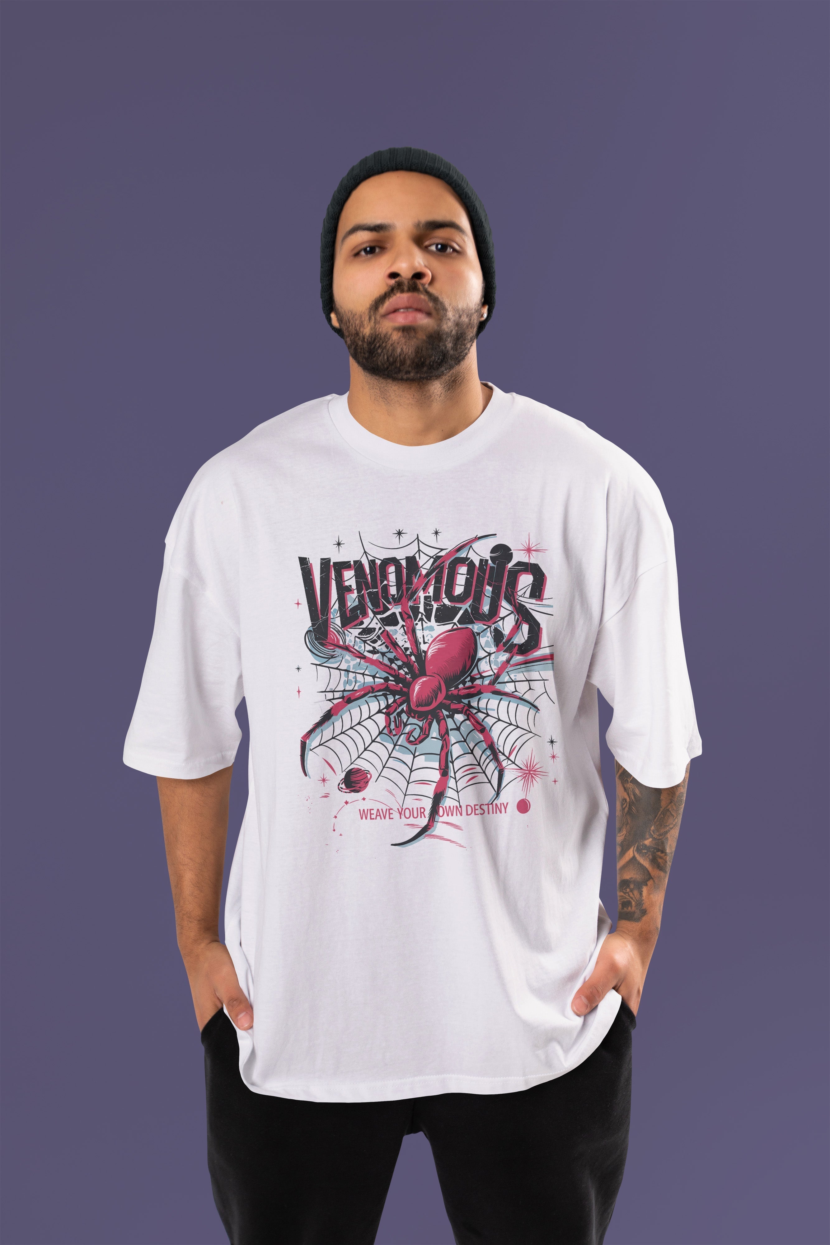 VENOMOUS Premium Oversize Tshirt (White)