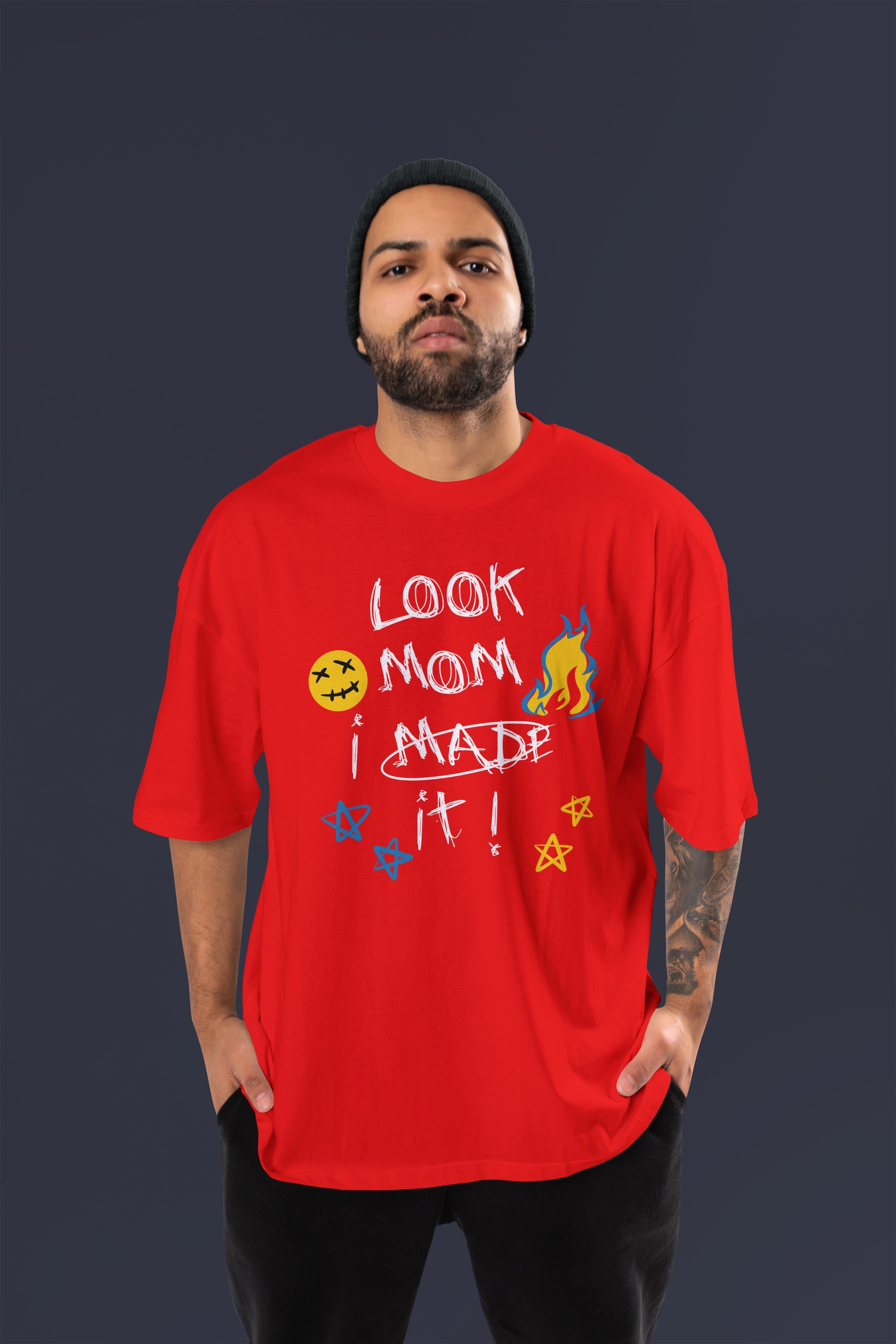 MOM Premium Oversize Tshirt (Red)