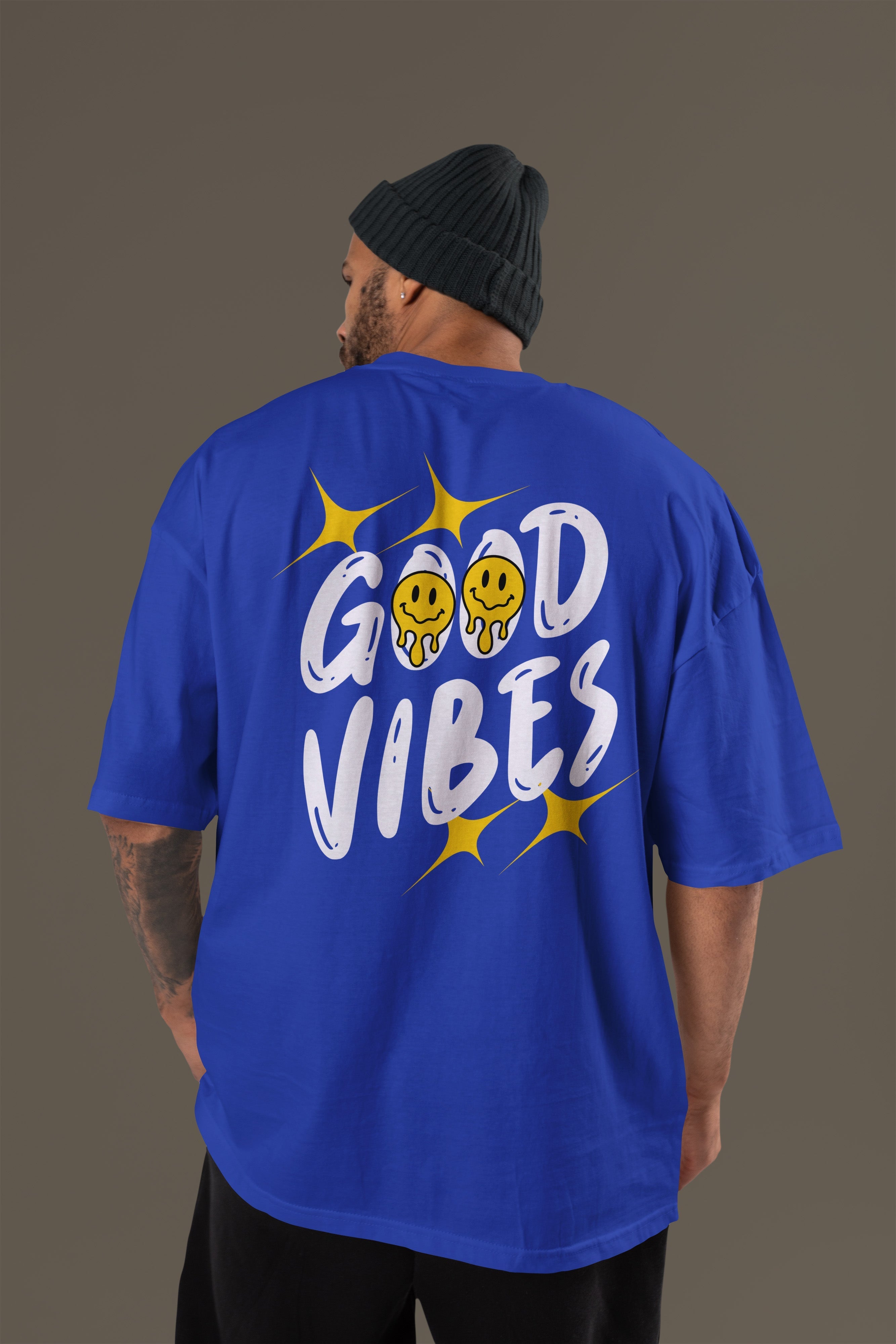 GOOD VIBES Premium Oversize Tshirt (Royal Blue)