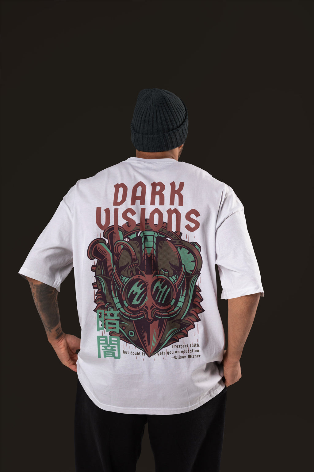 DARK VISIONS Premium Oversize Tshirt (White)