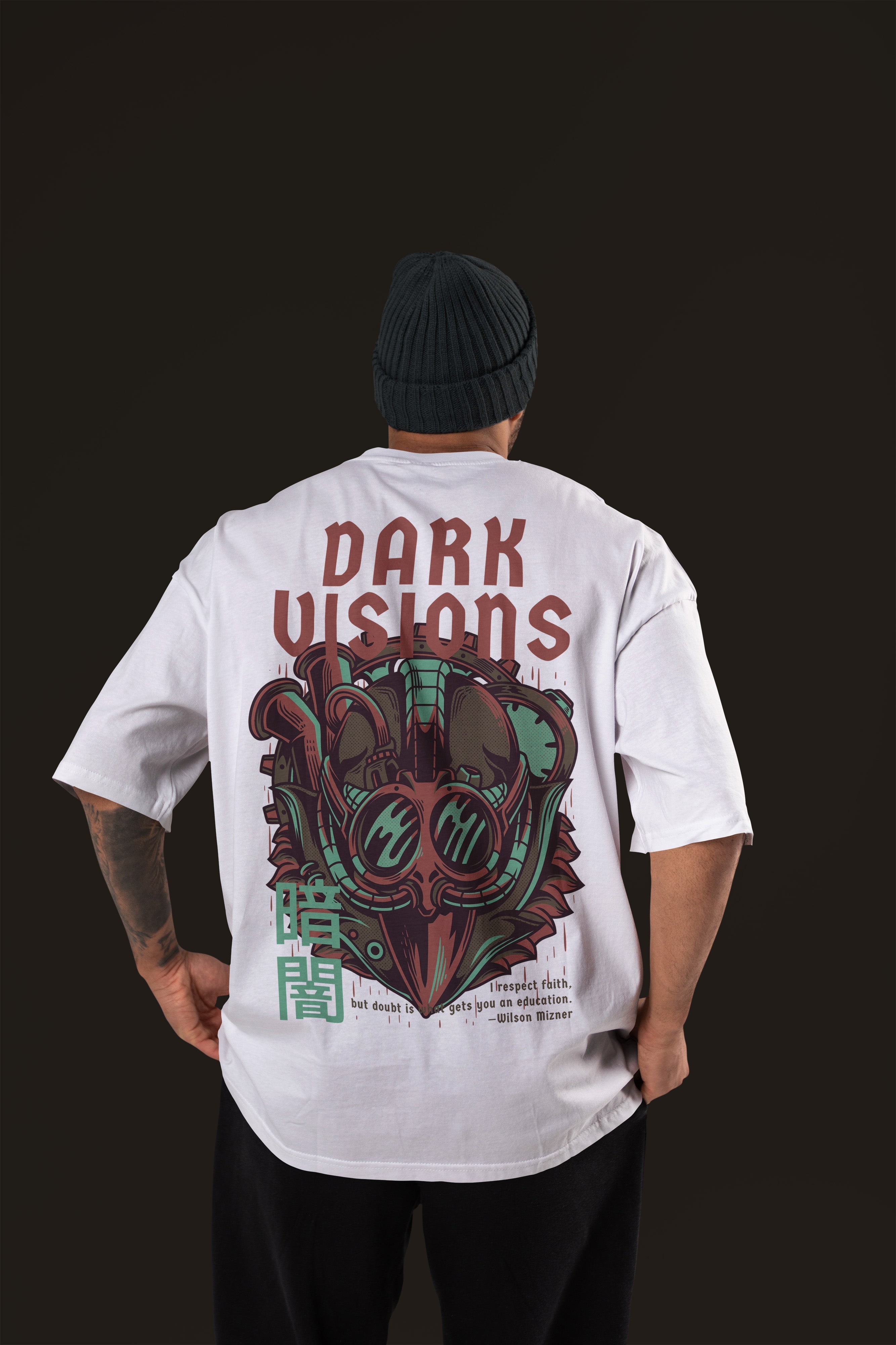 DARK VISIONS Premium Oversize Tshirt (White)