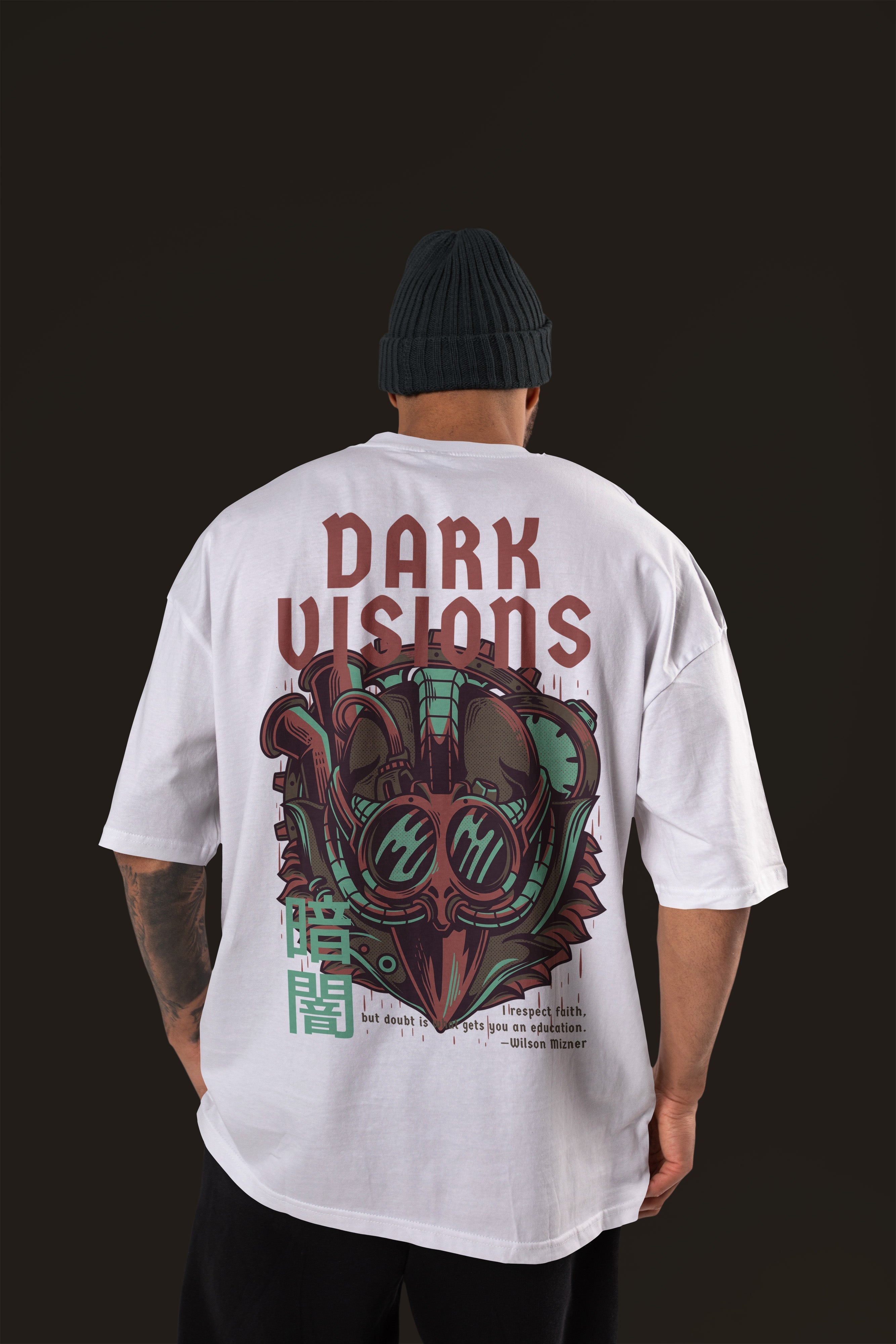 DARK VISIONS Premium Oversize Tshirt (White)