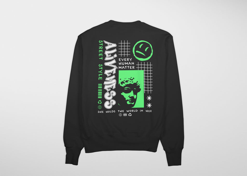 ALIVENESS Premium Sweatshirt (Black)