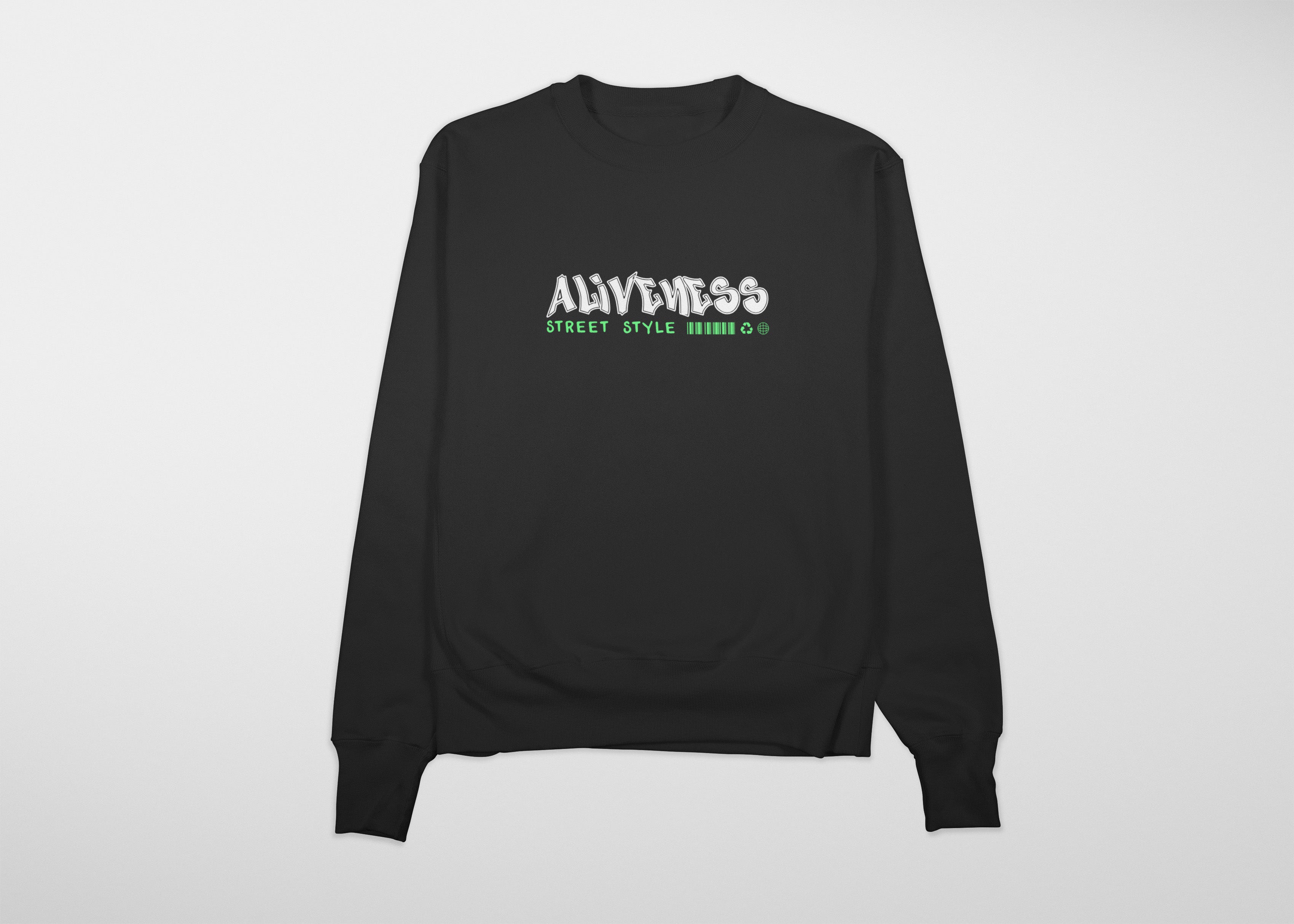 ALIVENESS Premium Sweatshirt (Black)