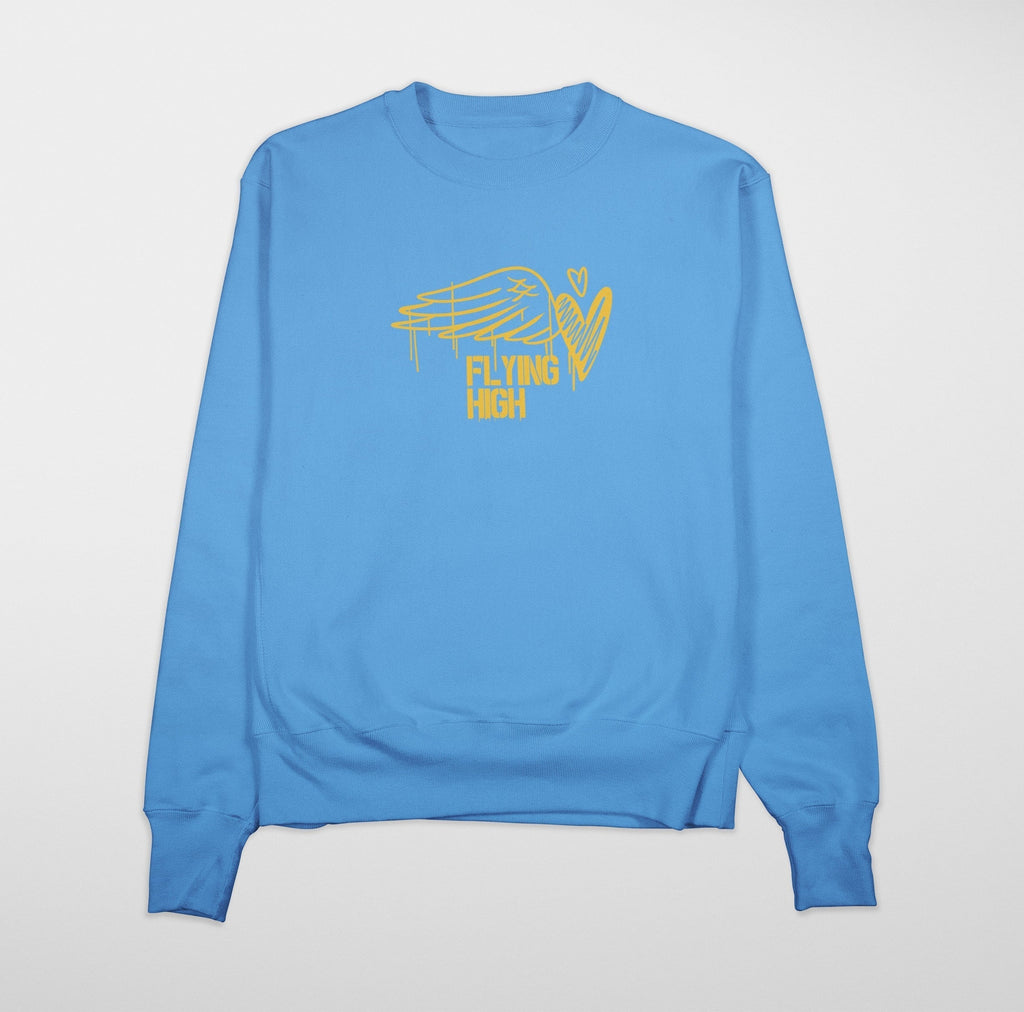 FLY HIGH Premium Sweatshirt (Sky Blue)