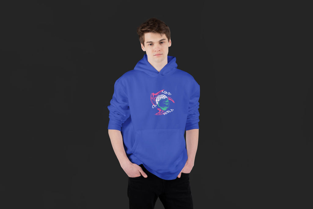 MIND OF WORLD Ultra Premium Oversize Hoodie 350 GSM (Roya Blue)
