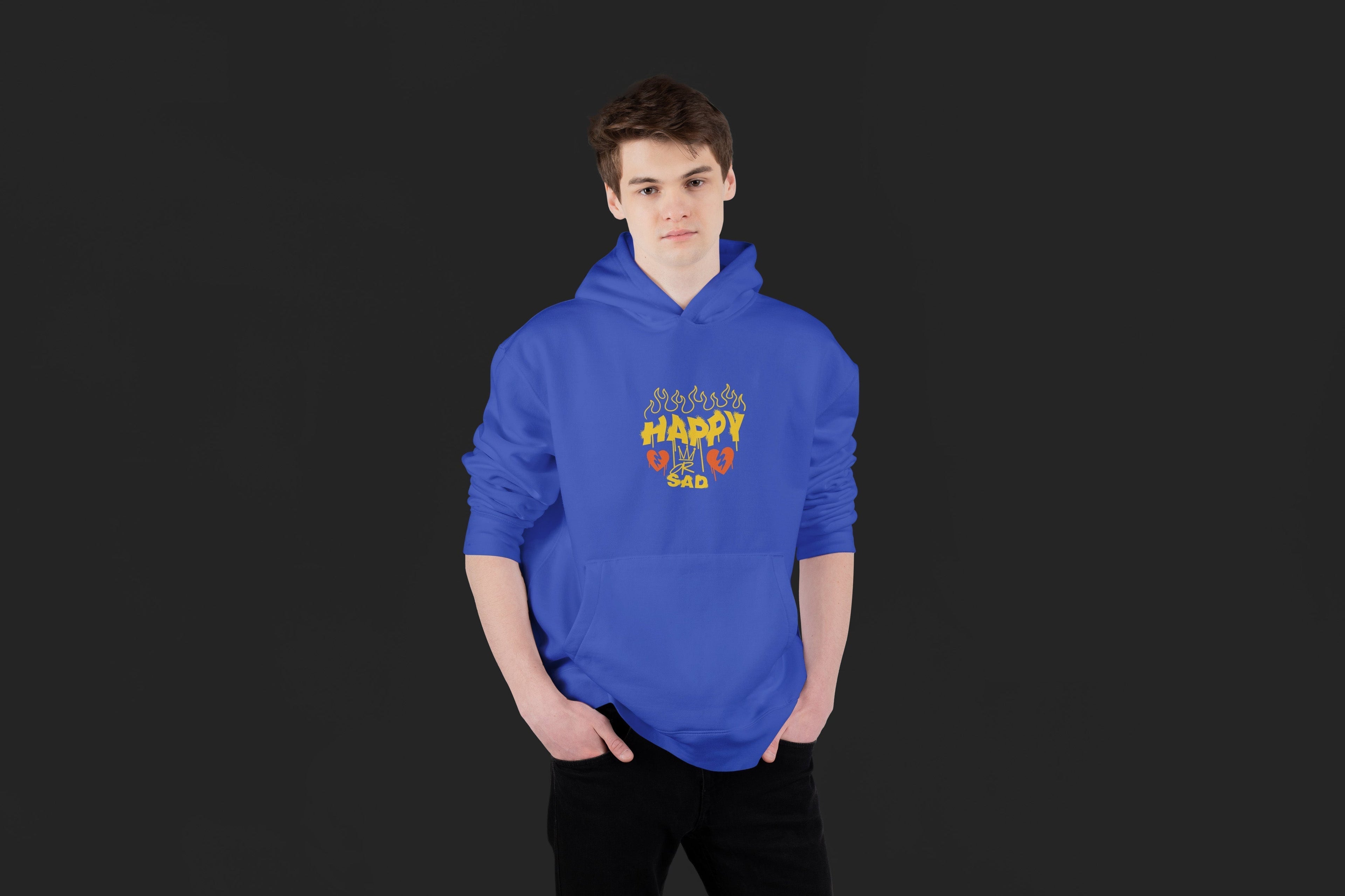 HAPPY Ultra Premium Oversize Hoodie 350 GSM (Royal Blue)