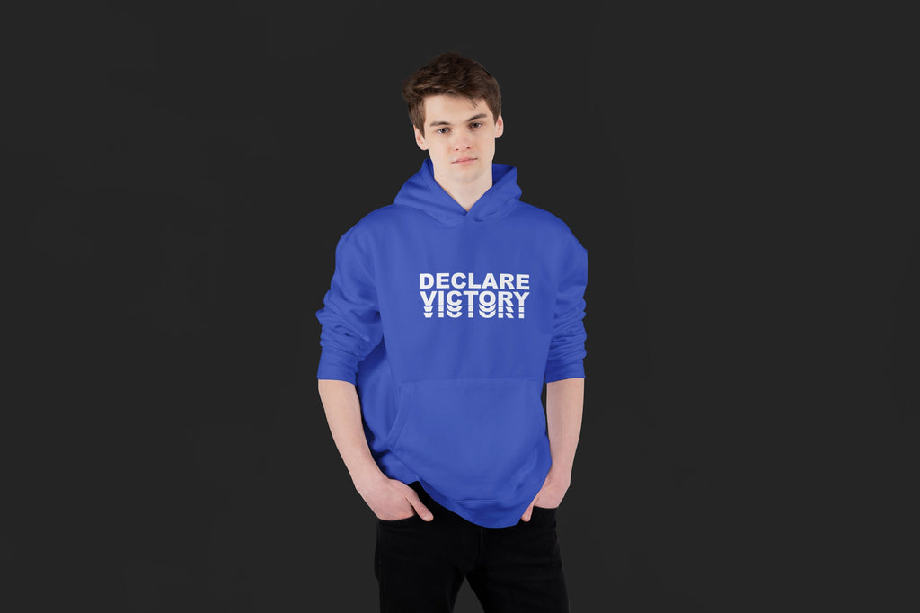 DECLARE VICTORY Ultra Premium Oversize Hoodie 350 GSM (Roya Blue)