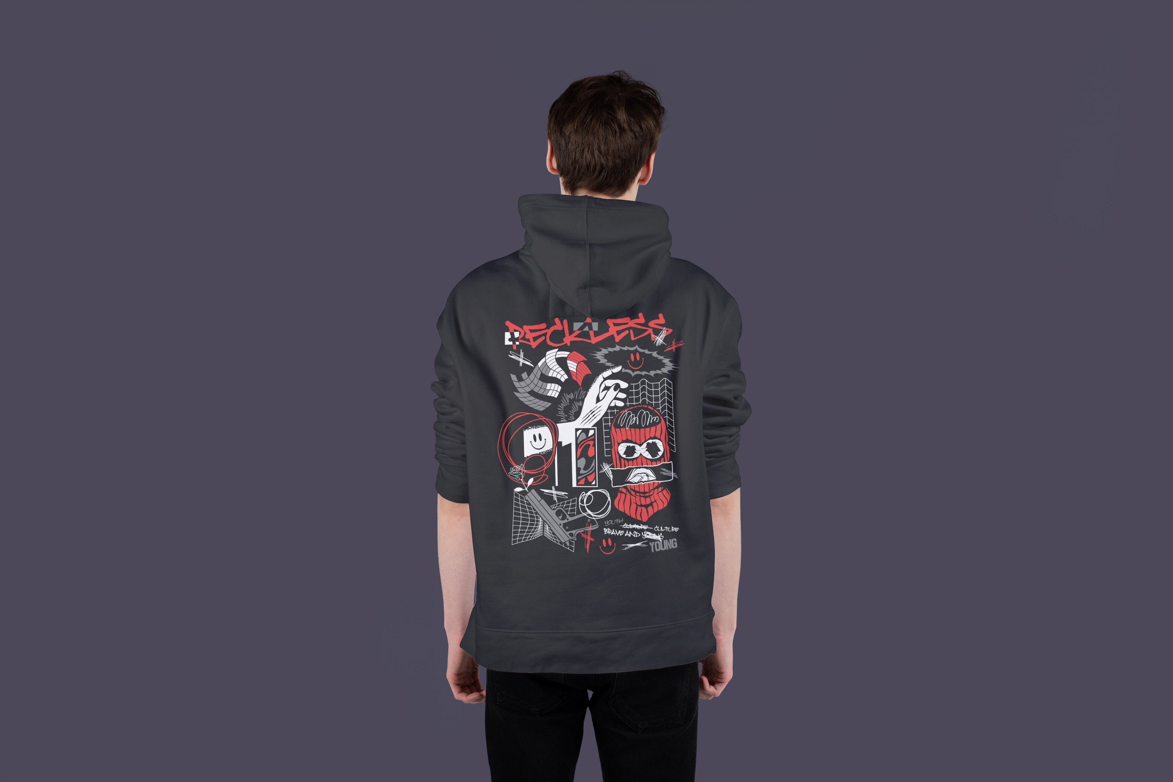 RACKLESS Ultra Premium Oversize Hoodie 350 GSM (Black)