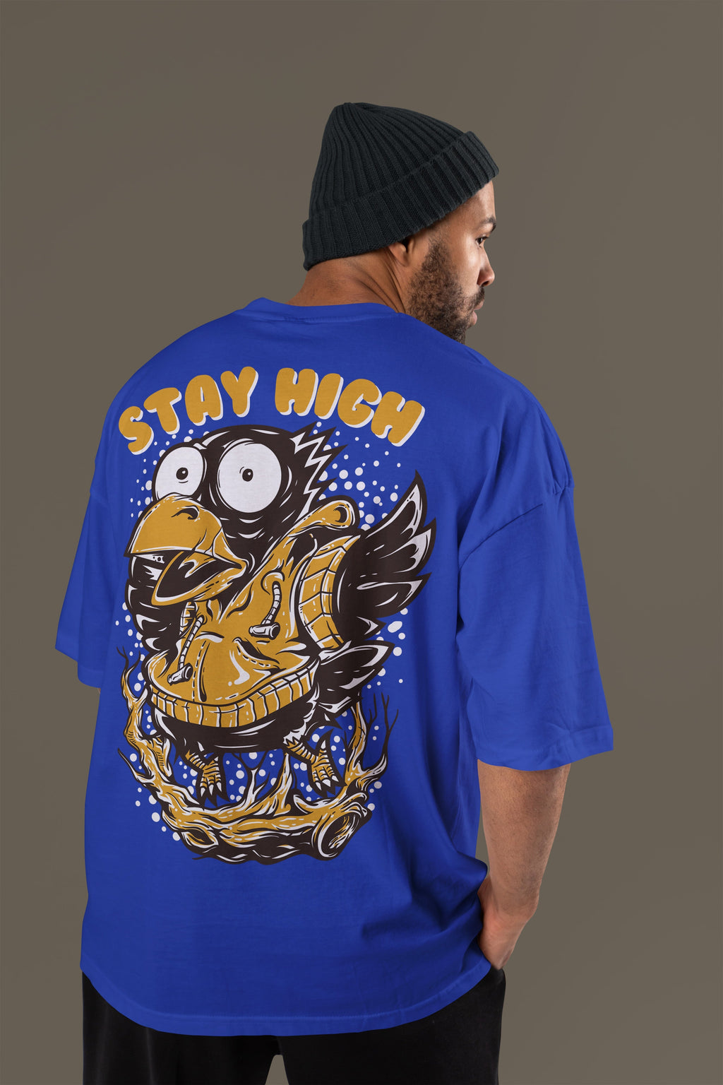 STAY HIGH Premium Oversize Tshirt (Royal Blue)