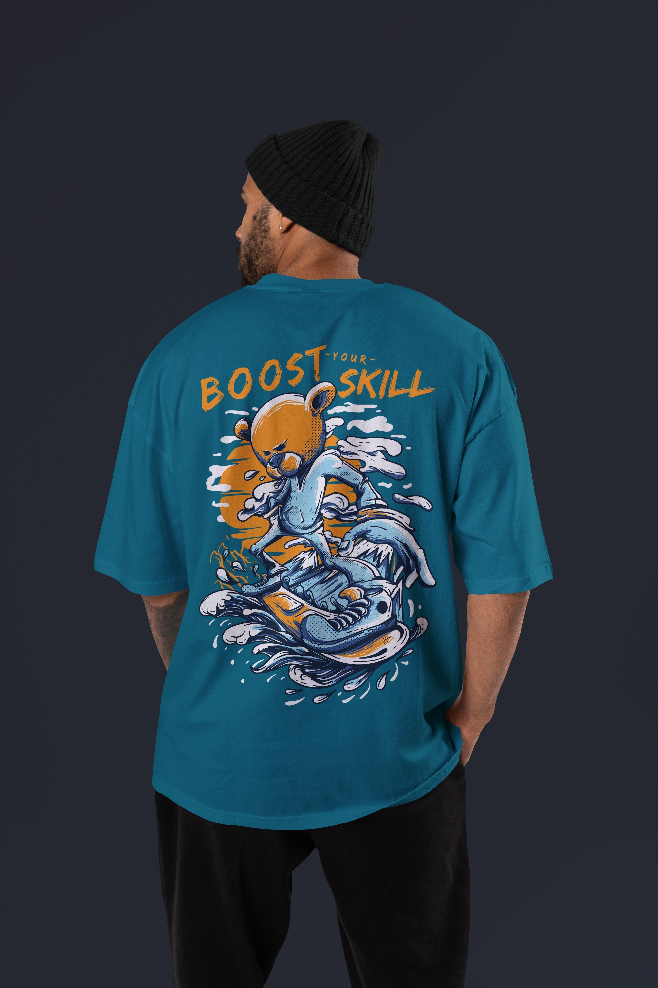 BOOST SKILL Premium Oversize Tshirt (Vrystal Teal)