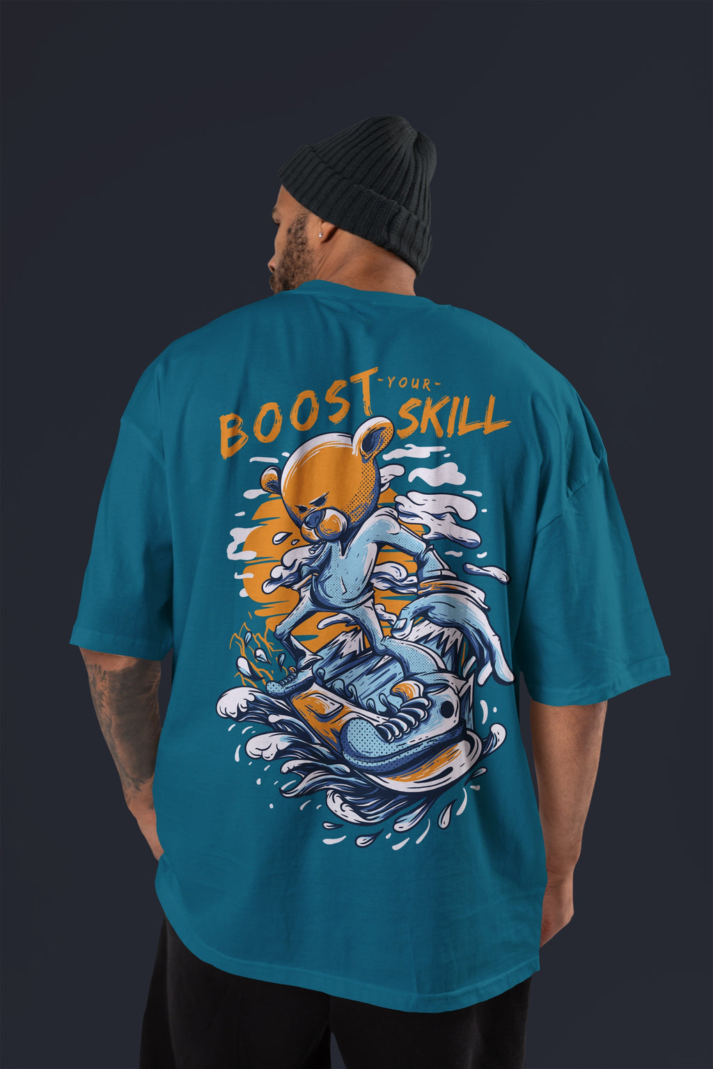 BOOST SKILL Premium Oversize Tshirt (Vrystal Teal)