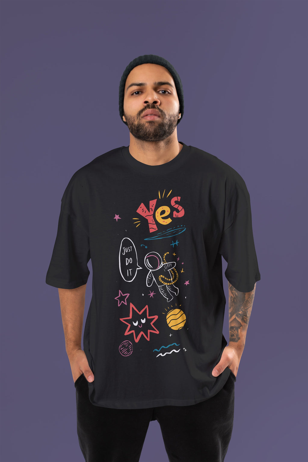 JUST DO IT Premium Oversize Tshirt (Black)