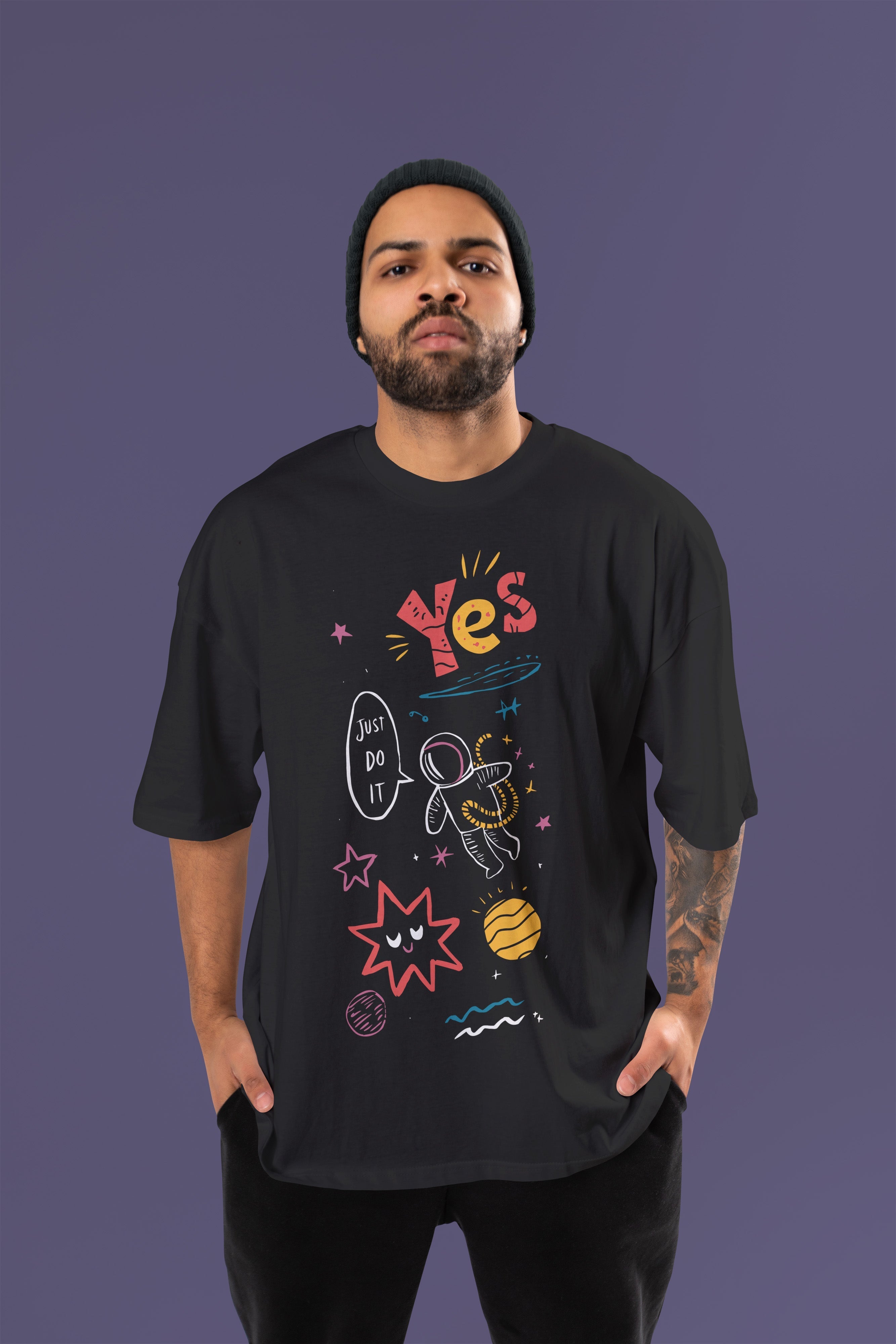 JUST DO IT Premium Oversize Tshirt (Black)