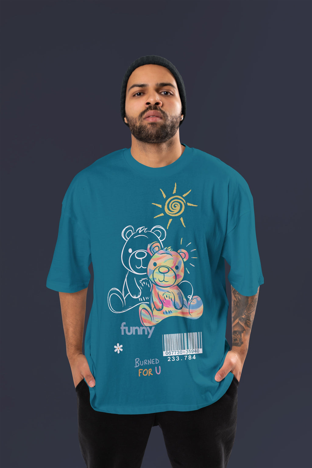 TEDDY Premium Oversize Tshirt (Crystal Teal)